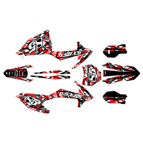 ktm 85sx graphics kit 2018-2024 shatter series red