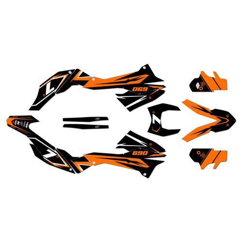 ktm 690enduro graphics kit 2012-2018 bold series orange-shift