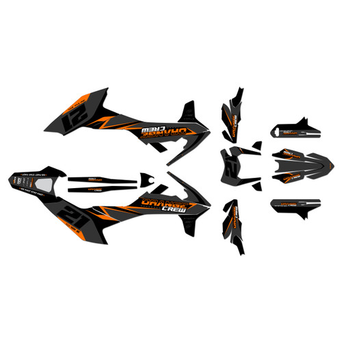 ktm 690smcr graphics kit 2019-2024 crew series orange-shift