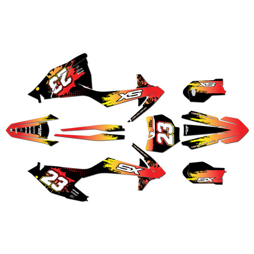 ktm 85sx graphics kit 2018-2024 splash series red