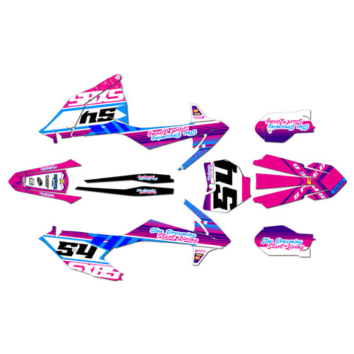 ktm 85sx graphics kit 2018-2024 split series pink