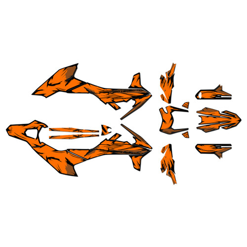 ktm 690smcr graphics kit 2019-2024 ember series orange