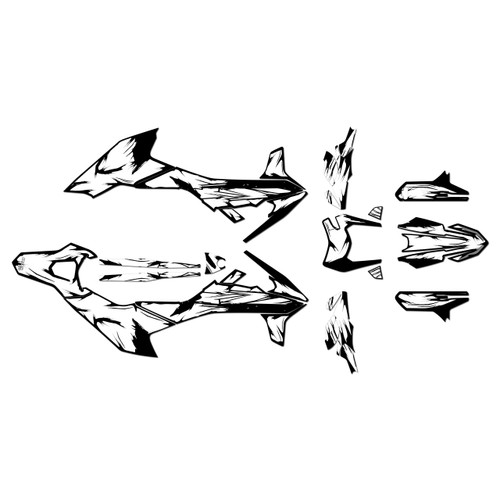 ktm 690smcr graphics kit 2019-2024 ember series white