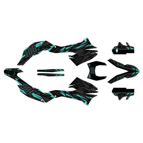 ktm 690smc graphics kit 2014-2018 twitch series teal