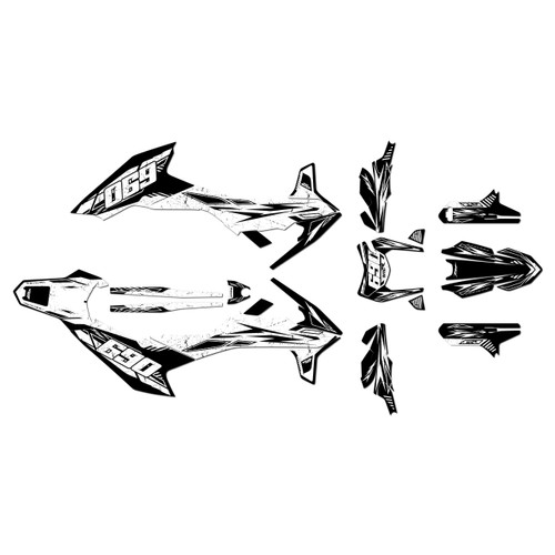 ktm 690smcr graphics kit 2019-2024 guard series white