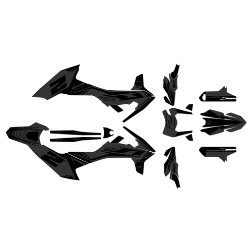 ktm 690smcr graphics kit 2019-2024 razor series smoke