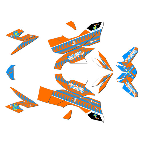 ktm 1290 graphics kit 2013-2016 split series orange