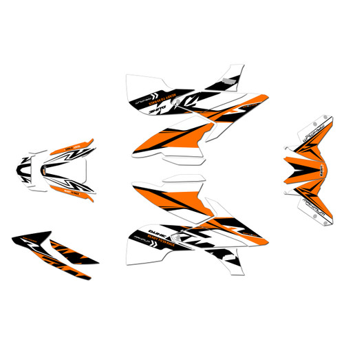 ktm 1290 graphics kit 2017-2019 swoosh series orange