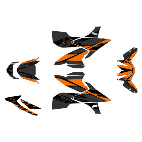 ktm 1290 graphics kit 2017-2019 swoosh series orange-shift