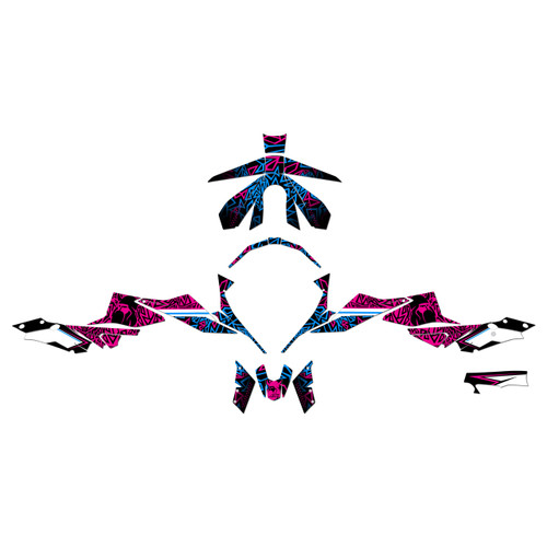 ktm duke1290 graphics kit 2020-2023 fatality series magenta