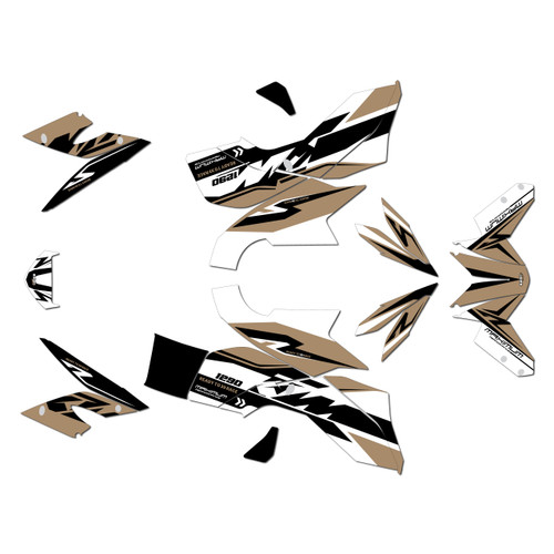 ktm 1290 graphics kit 2013-2016 swoosh series tan