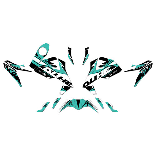 ktm duke125 graphics kit 2017-2023 scalper series teal