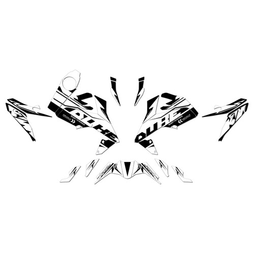 ktm duke125 graphics kit 2017-2023 scalper series white