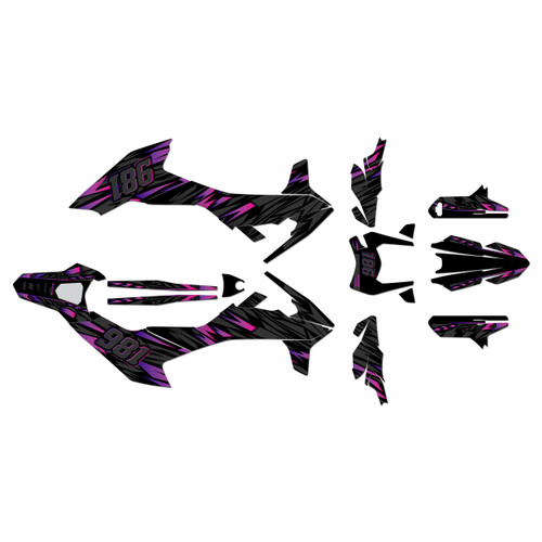 ktm 690smcr graphics kit 2019-2024 twitch series purple