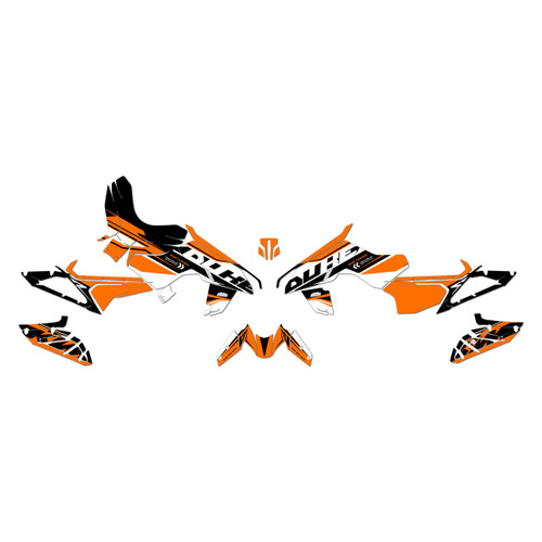ktm duke390 graphics kit 2024-2026 scalper series orange