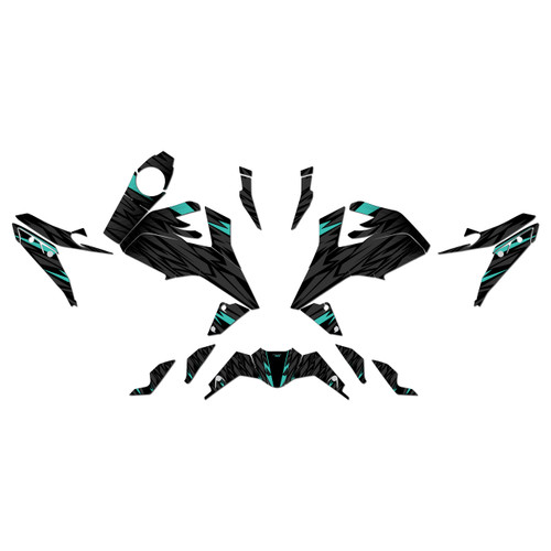 ktm duke125 graphics kit 2017-2023 twitch series teal