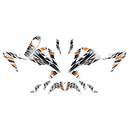 ktm duke125 graphics kit 2017-2023 twitch series orange-shift