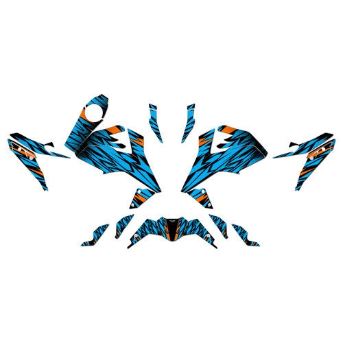 ktm duke390 graphics kit 2017-2023 twitch series cyan