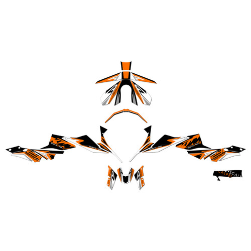 ktm duke1290 graphics kit 2020-2023 prestige series orange