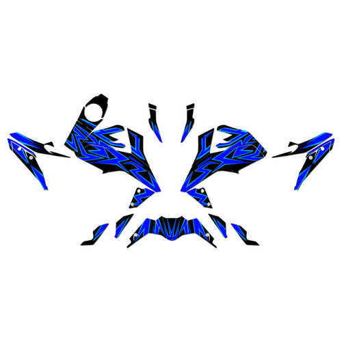 ktm duke390 graphics kit 2017-2023 vizion series blue