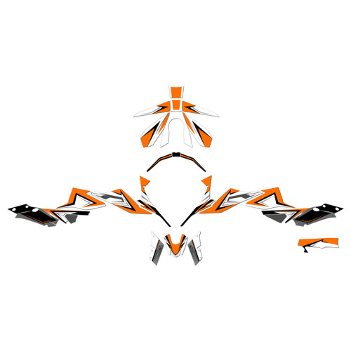ktm duke1290 graphics kit 2020-2023 razor series orange