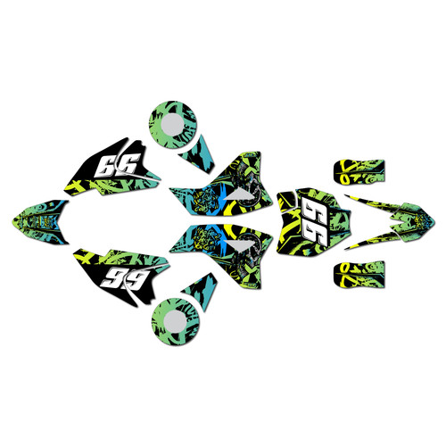 mototec pro graphics kit all years revolt series green