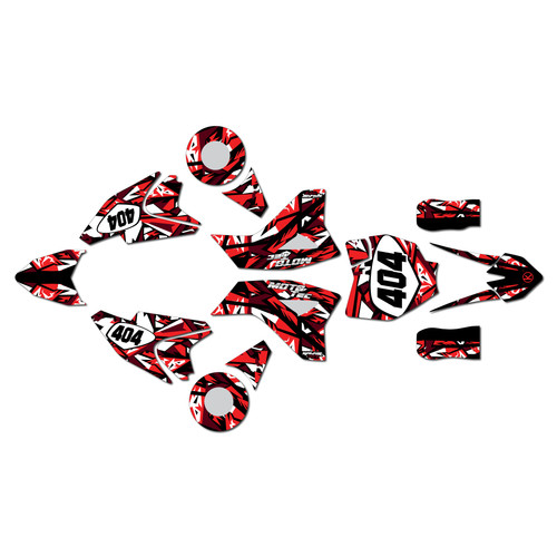 mototec pro graphics kit all years shatter series red