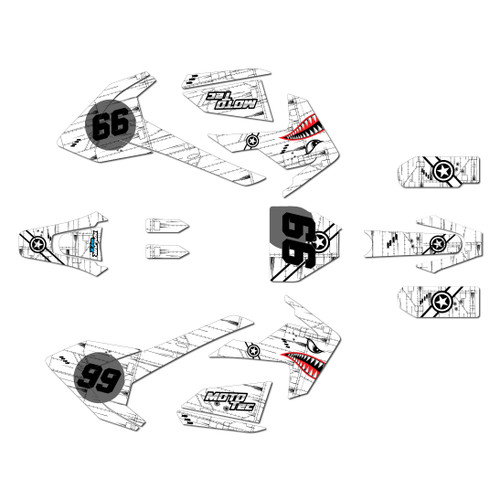 mototec pro72v graphics kit all years predator series white