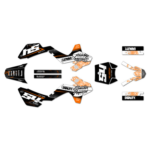 ssr sr70 graphics kit 2021-2026 fatality series orange
