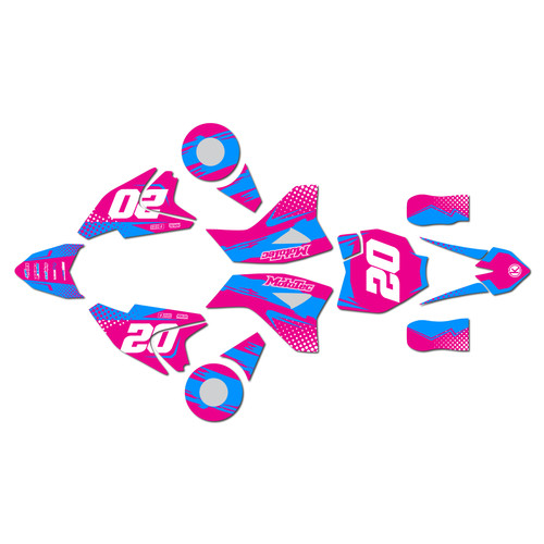 mototec pro graphics kit all years spear series magenta