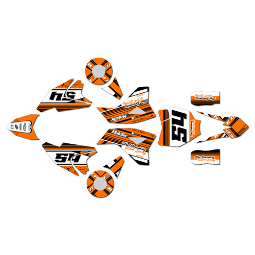 mototec pro graphics kit all years split series orange