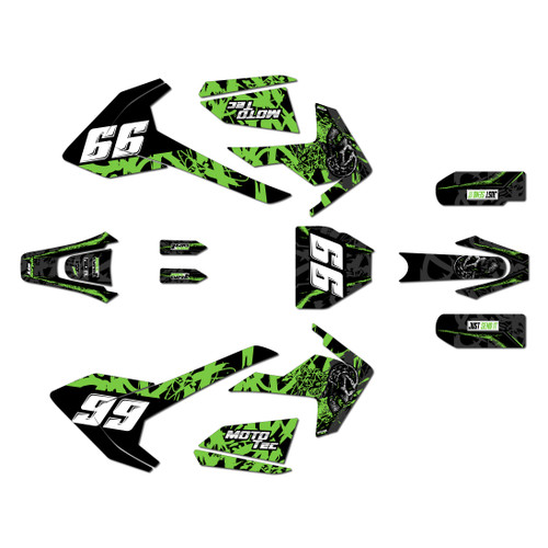 mototec pro72v graphics kit all years revolt series green