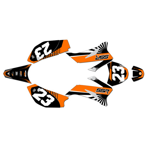 ssr sr125tr graphics kit 2021-2025 fh series orange