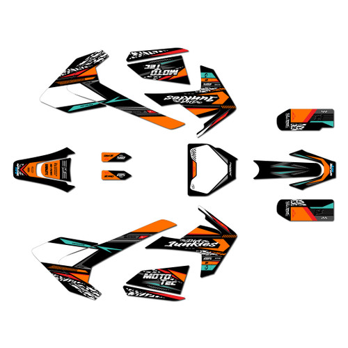 mototec pro72v graphics kit all years rugged series orange