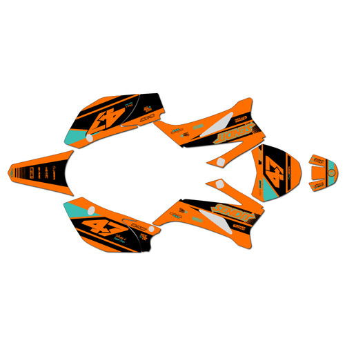 ssr sr125tr graphics kit 2021-2025 fresh series orange