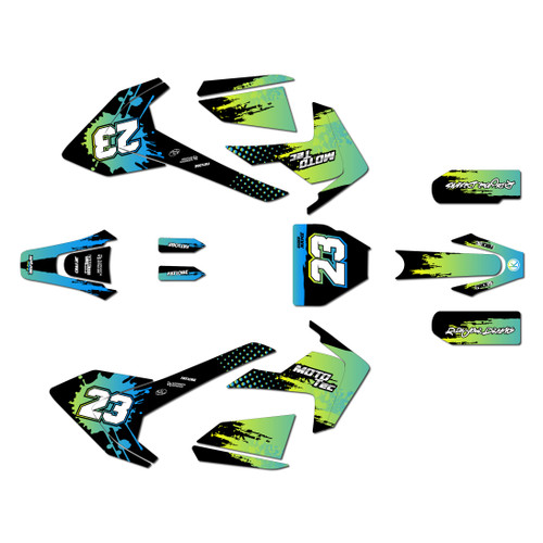 mototec pro72v graphics kit all years splash series green