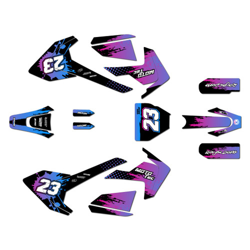 mototec pro72v graphics kit all years splash series magenta