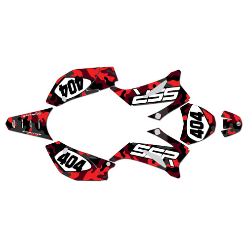 ssr sr125tr graphics kit 2021-2025 invasion series red