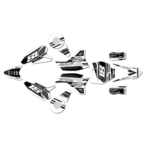mototec pro graphics kit all years warrior series white