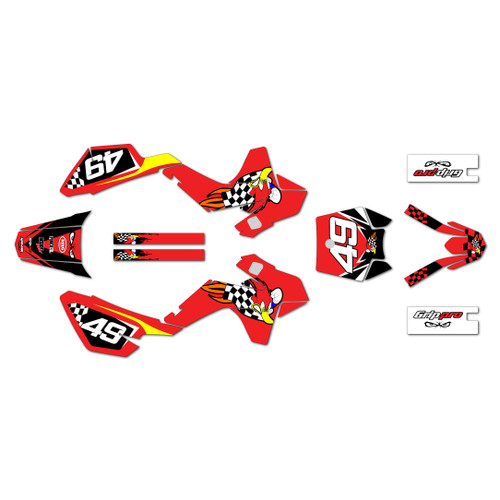 ssr sr70 graphics kit 2021-2026 pecker series red