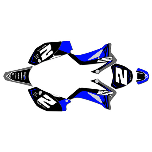 ssr sr125tr graphics kit 2021-2025 lightning series blue