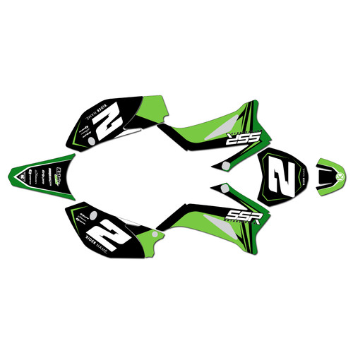 ssr sr125tr graphics kit 2021-2025 lightning series green