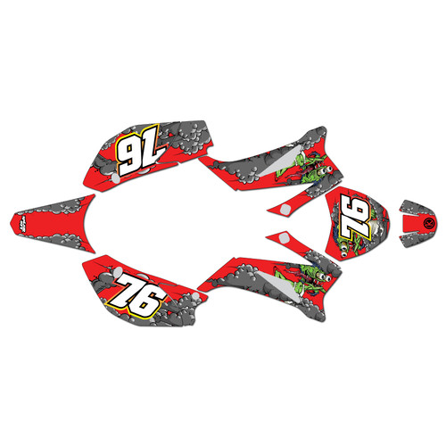 ssr sr125tr graphics kit 2021-2025 lunatic series red