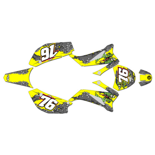 ssr sr125tr graphics kit 2021-2025 lunatic series yellow