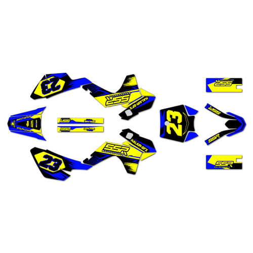 ssr sr125 graphics kit 2021-2026 evader series yellow