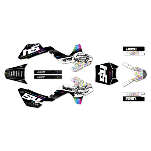 ssr sr125 graphics kit 2021-2026 fatality series rainbow