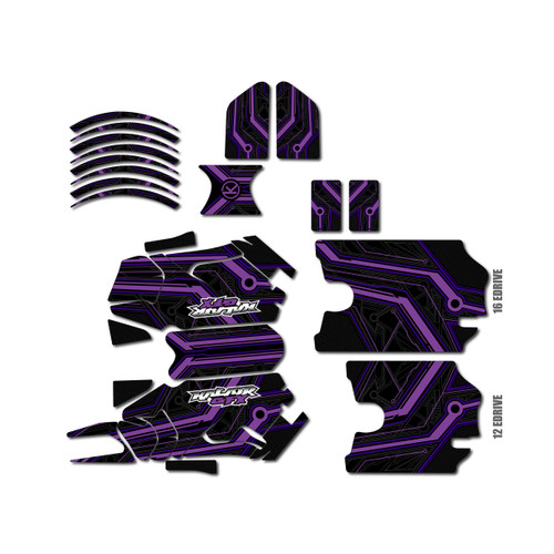 stacyc 12ebrushed graphics kit all years electron series purple