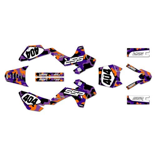 ssr sr125 graphics kit 2021-2026 invasion series purple