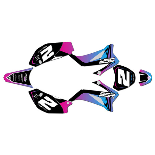 ssr sr140tr graphics kit 2021-2025 lightning series magenta-fade