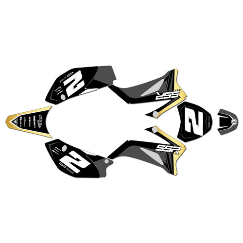 ssr sr140tr graphics kit 2021-2025 lightning series gold